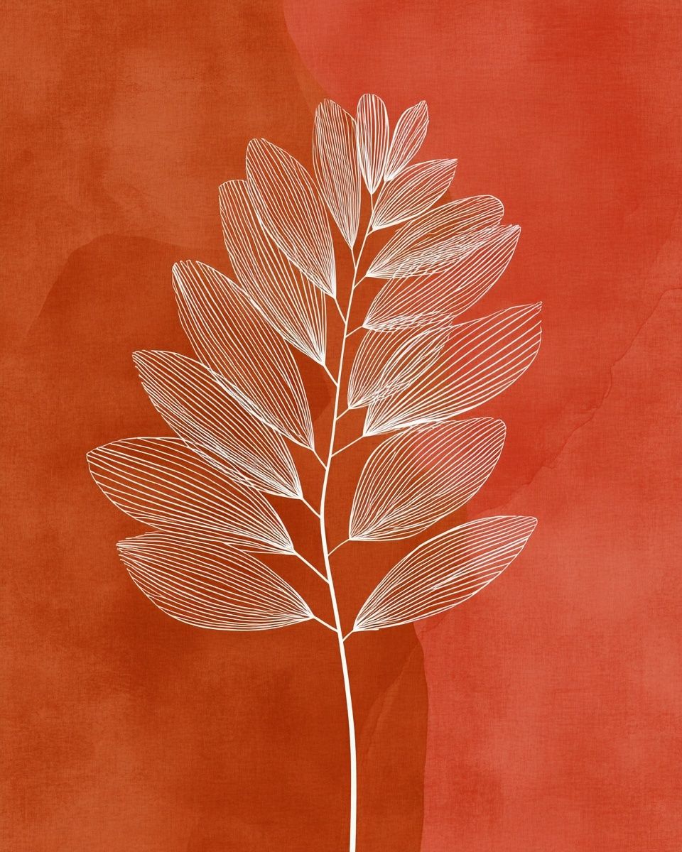 Abstract Leaf Botanical Print. poster — botanical art