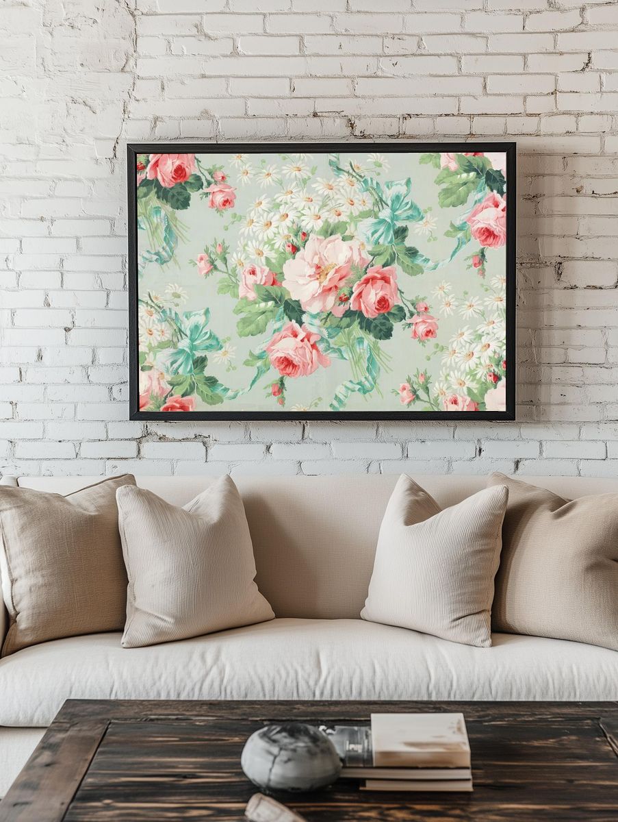 Piece (1890), vintage flower illustration. room preview