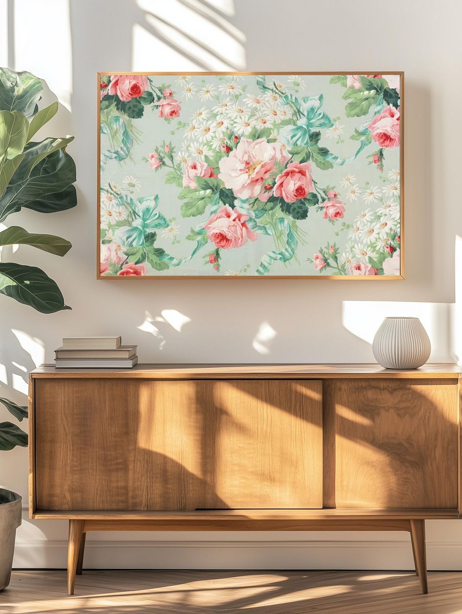 Piece (1890), vintage flower illustration. — room view 3