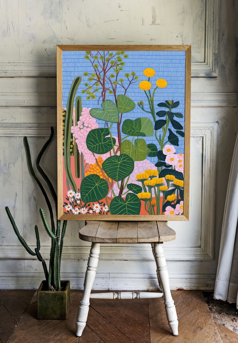 Tropical Garden Illustration Poster. room preview