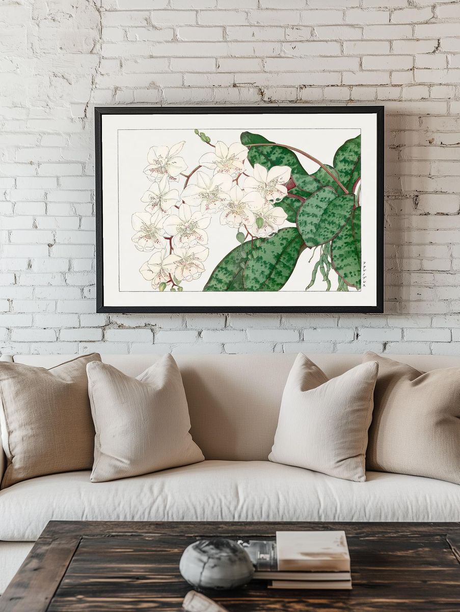Orchid Botanical Print. — room view 1