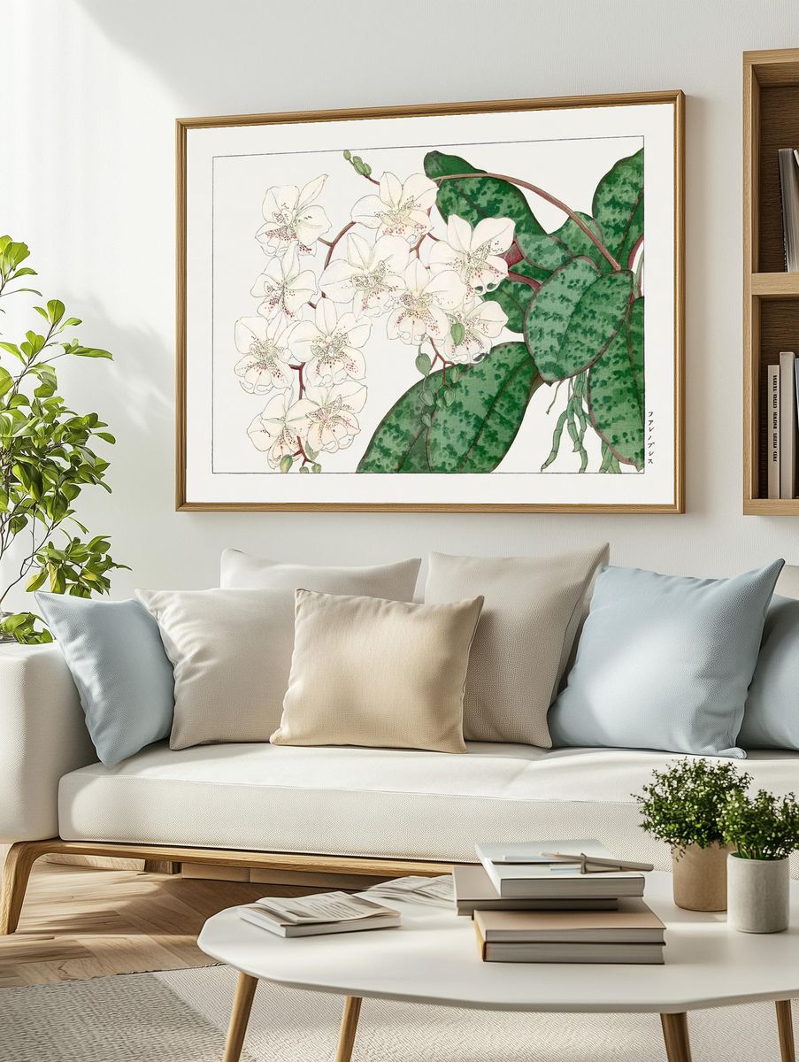 Orchid Botanical Print. — room view 2