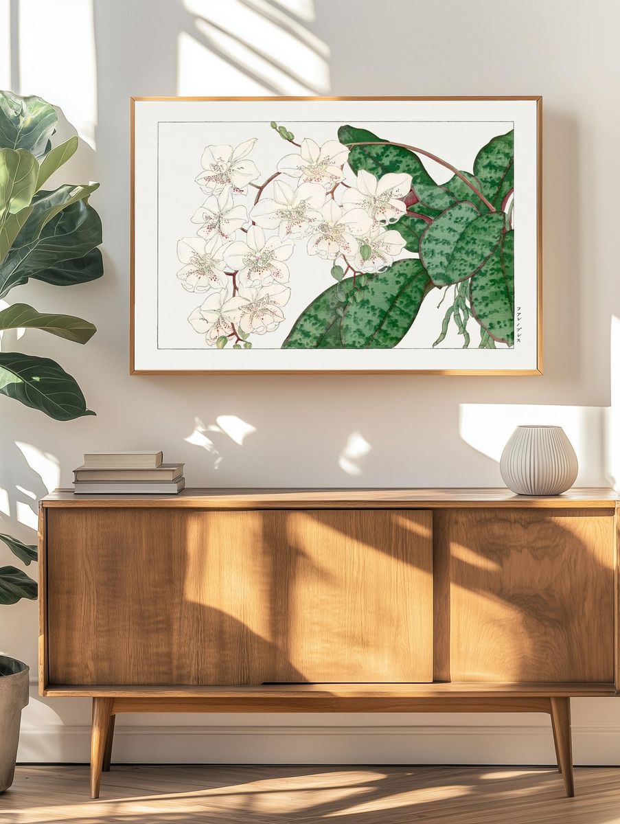 Orchid Botanical Print. — room view 3