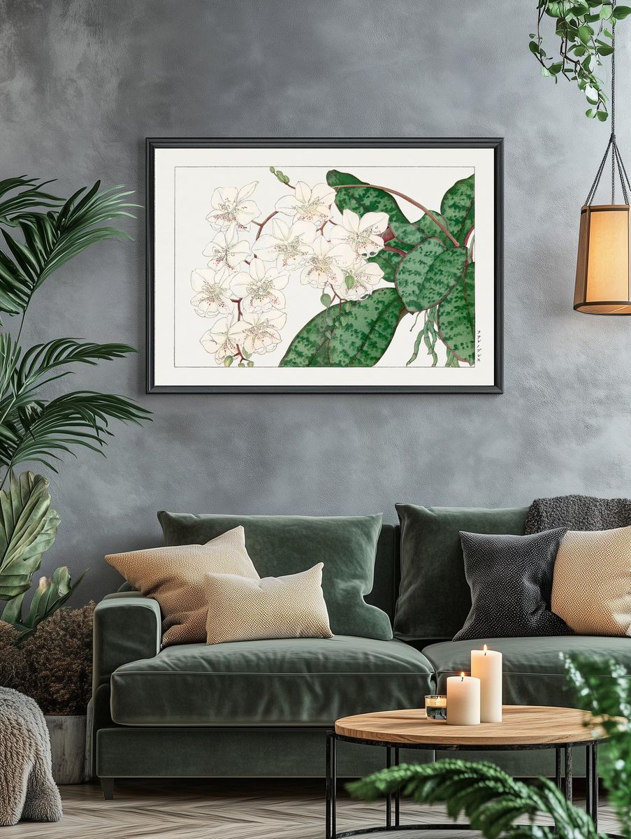 Orchid Botanical Print. — room view 4