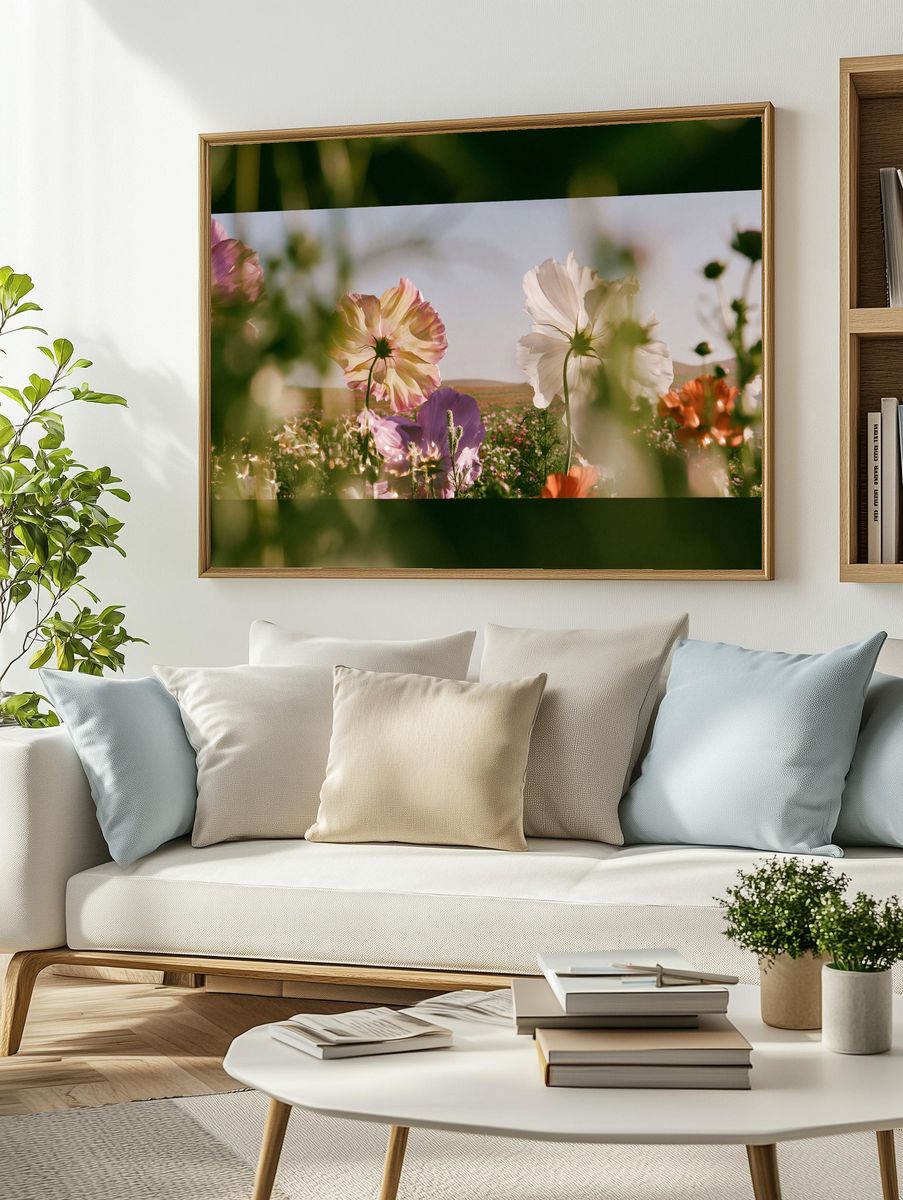 Blooming Meadow Photography Poster. — room view 2