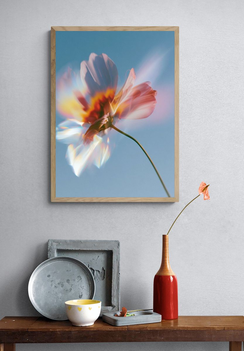 Dreamy Flower Bloom Photography Poster. — room view 3