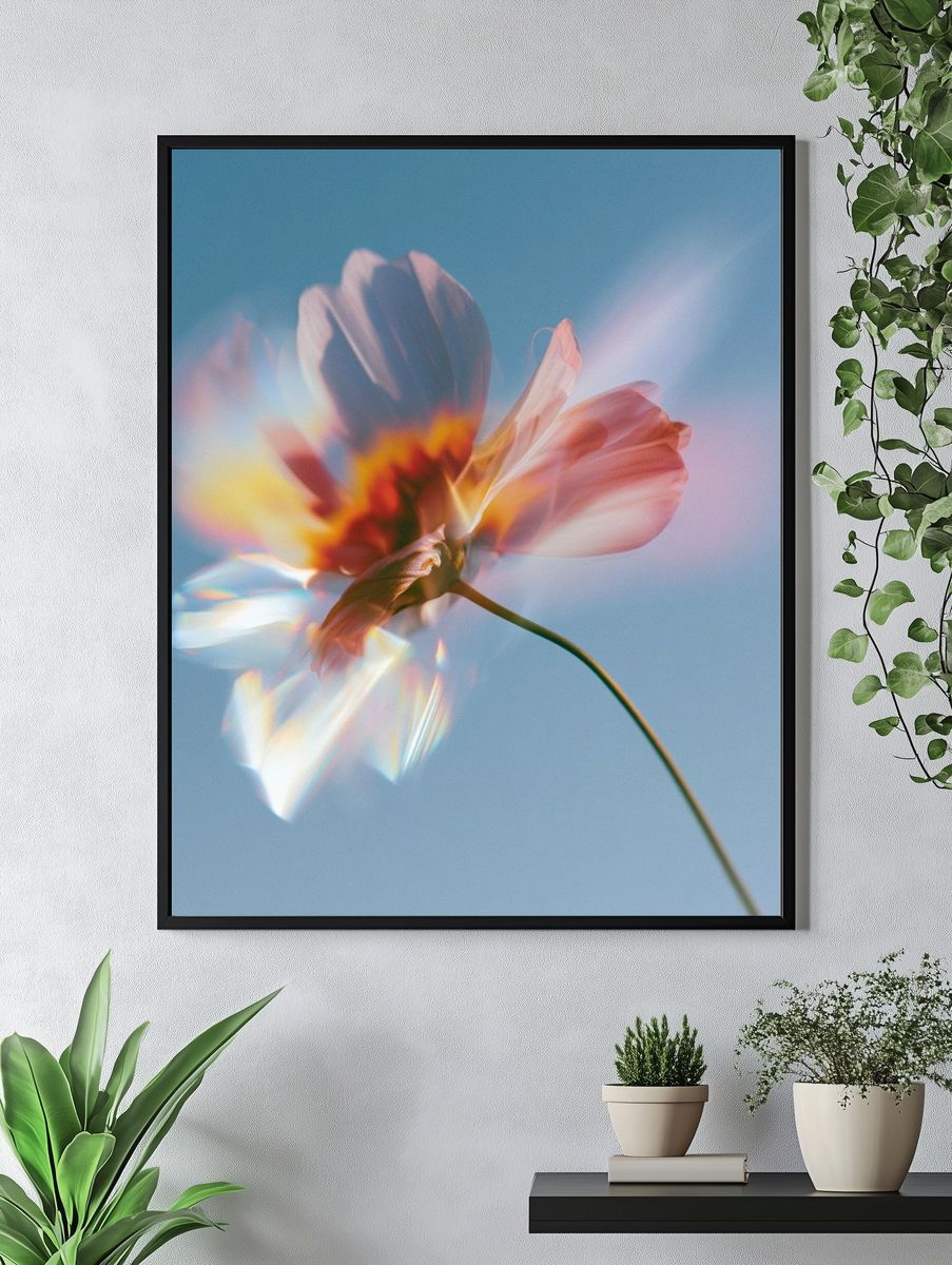 Dreamy Flower Bloom Photography Poster. — room view 4