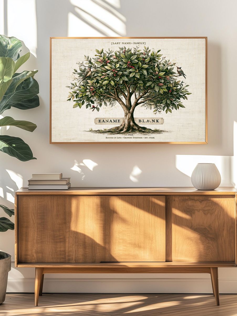 Family Tree Botanical Print. — room view 3