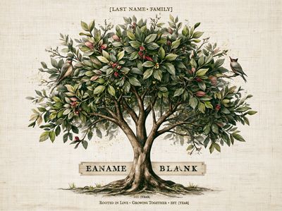 Family Tree Botanical Print.