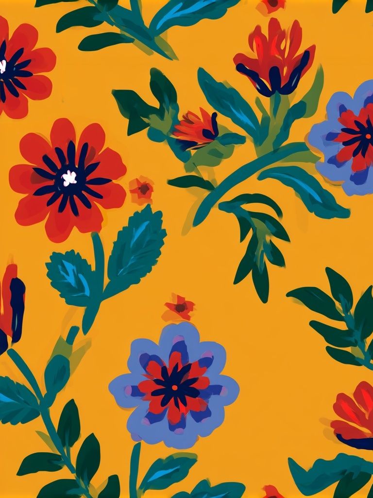 Tropical Floral Pattern Print. poster detail