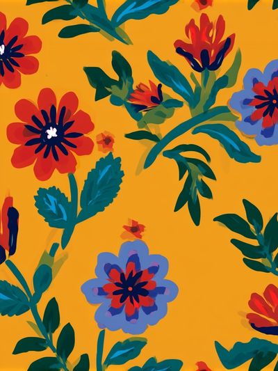 Tropical Floral Pattern Print. poster