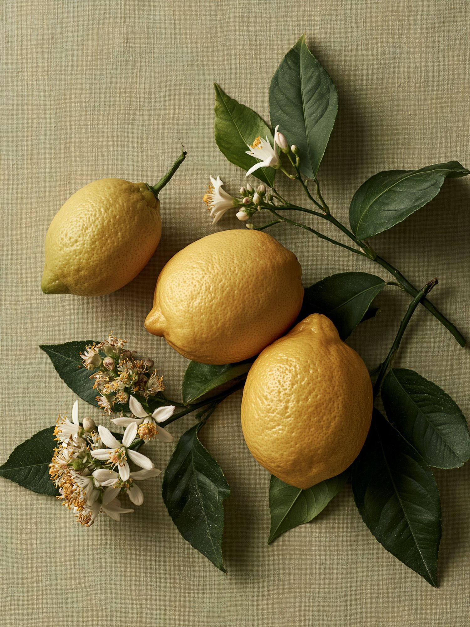 Lemons and Blossoms Botanical Print. poster — botanical art