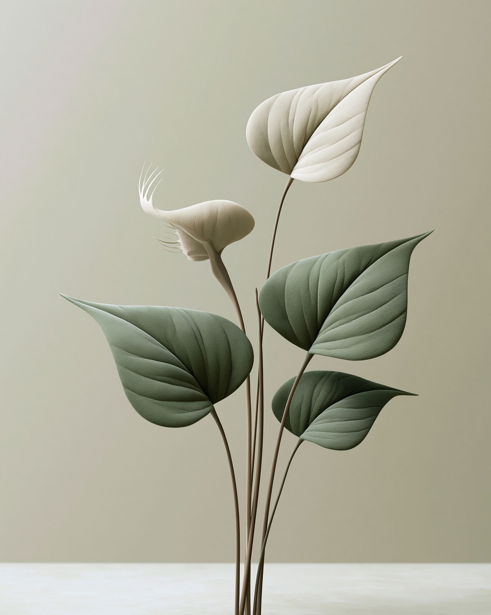 Minimalist Botanical Leaves Poster. poster detail