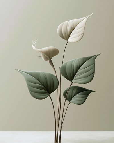 Minimalist Botanical Leaves Poster. poster