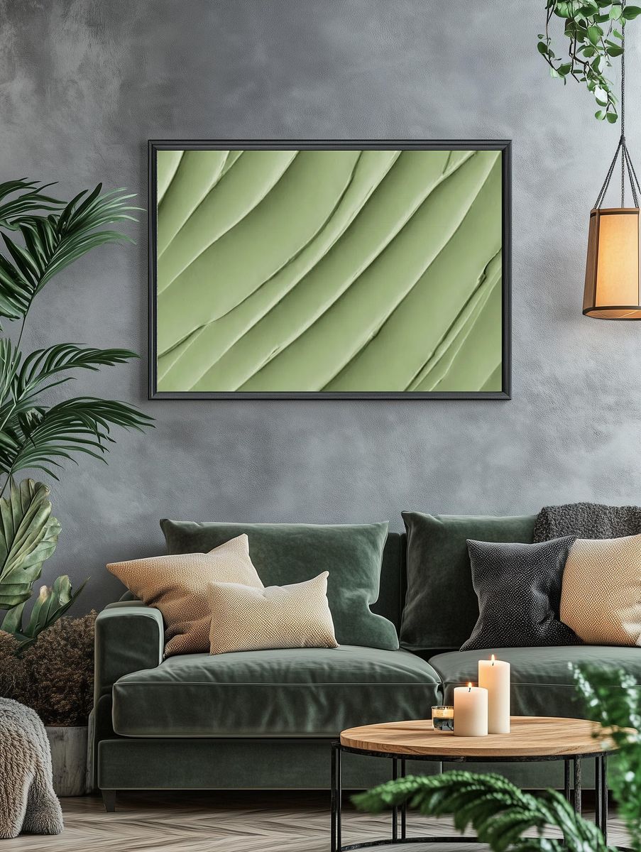 Matcha frosting texture background close-up. — room view 4