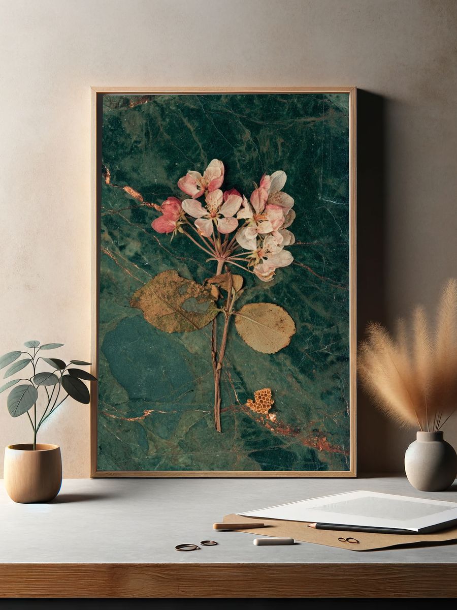 Pressed Blossom Botanical Print. — room view 2