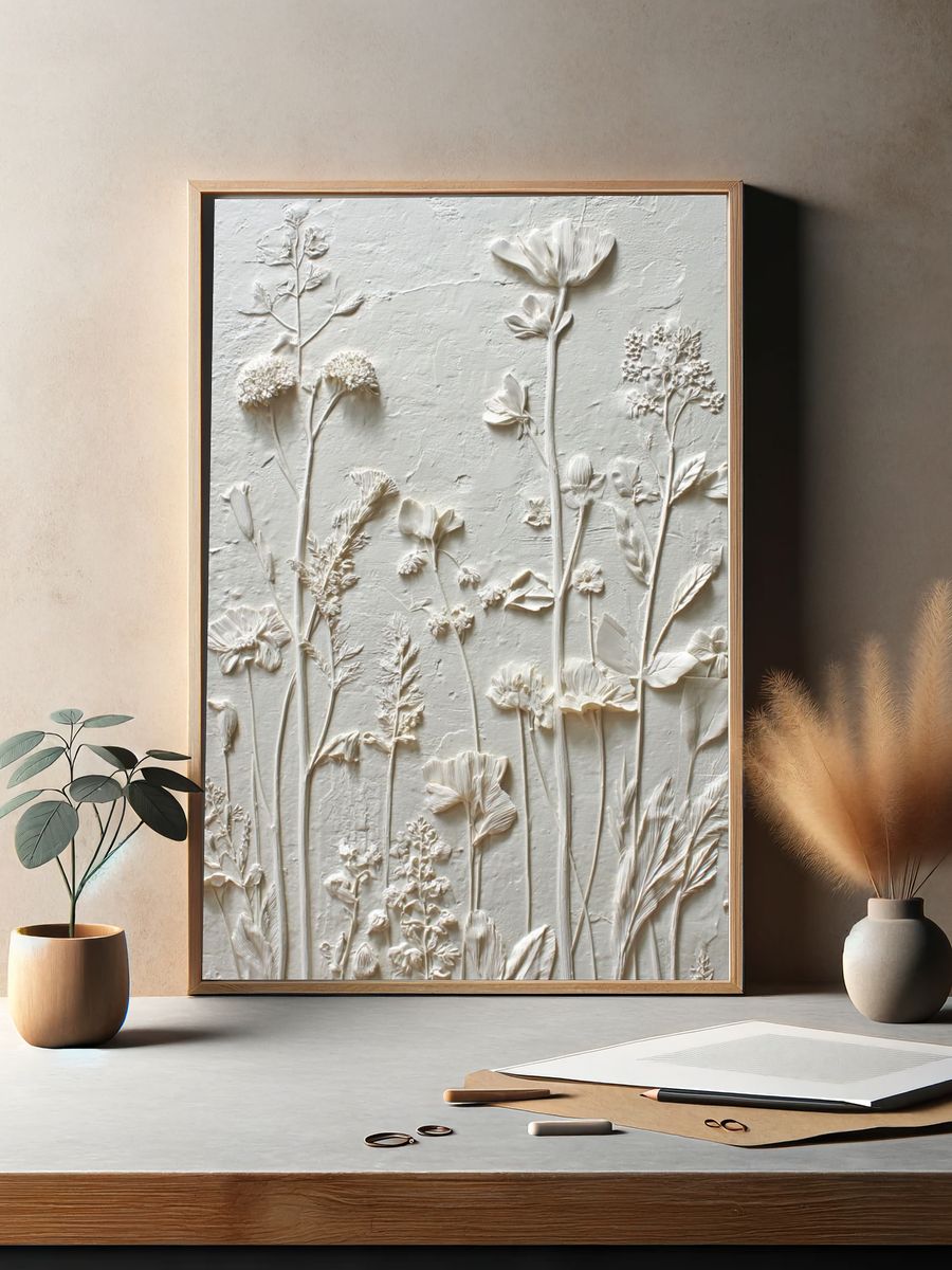 Pressed Wildflowers Botanical Print. — room view 2