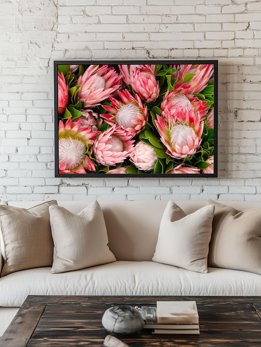 Originally South Africa, lush protea. — room view 1