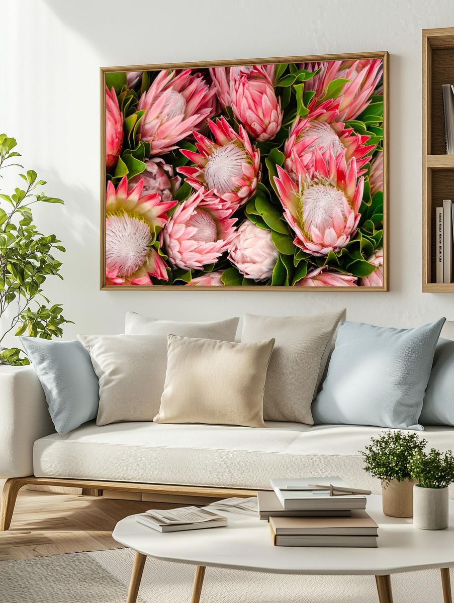 Originally South Africa, lush protea. — room view 2