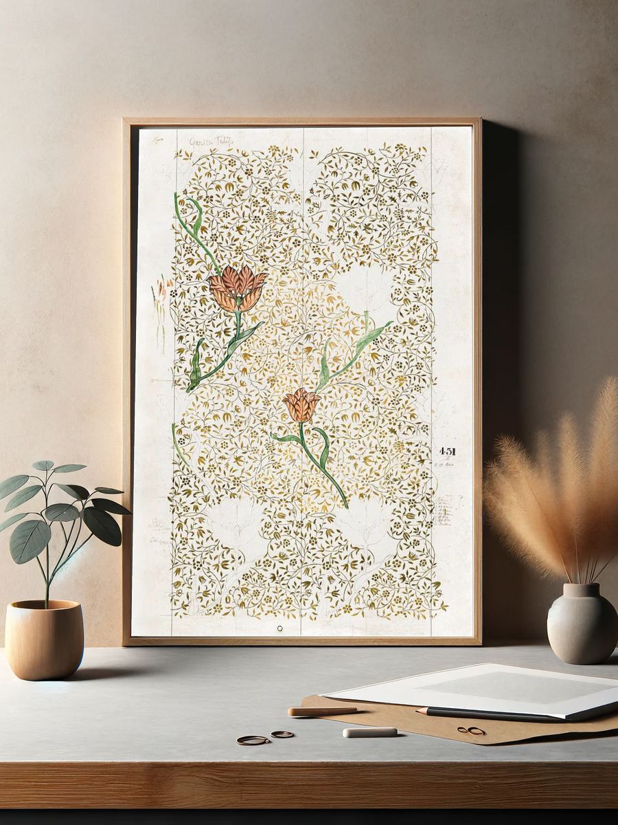 William Morris 's Garden Tulip. — room view 2