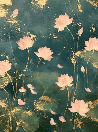 Lotus Bloom Botanical Print.