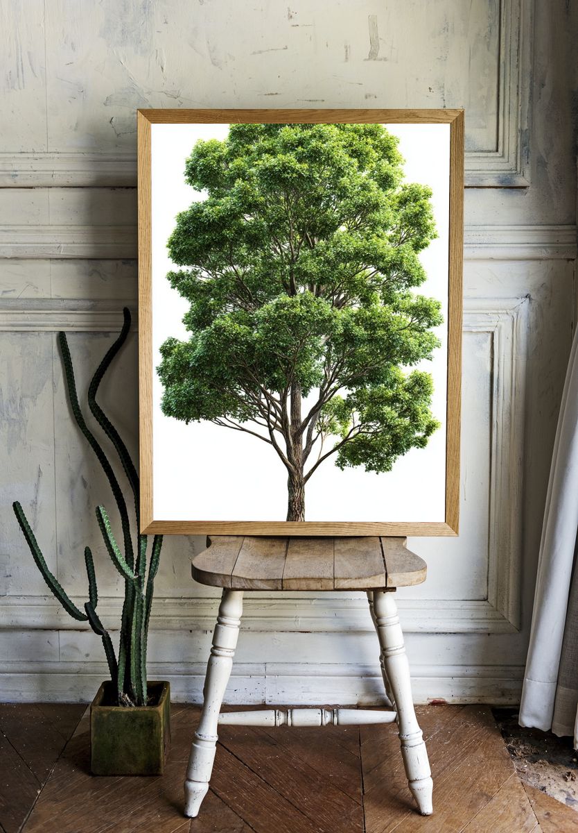 Lush Green Tree — Botanical Print. — room view 1