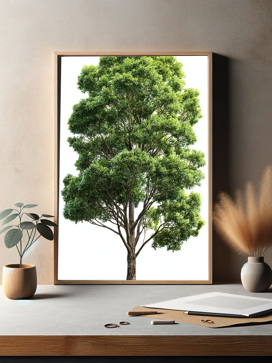 Lush Green Tree — Botanical Print. — room view 2