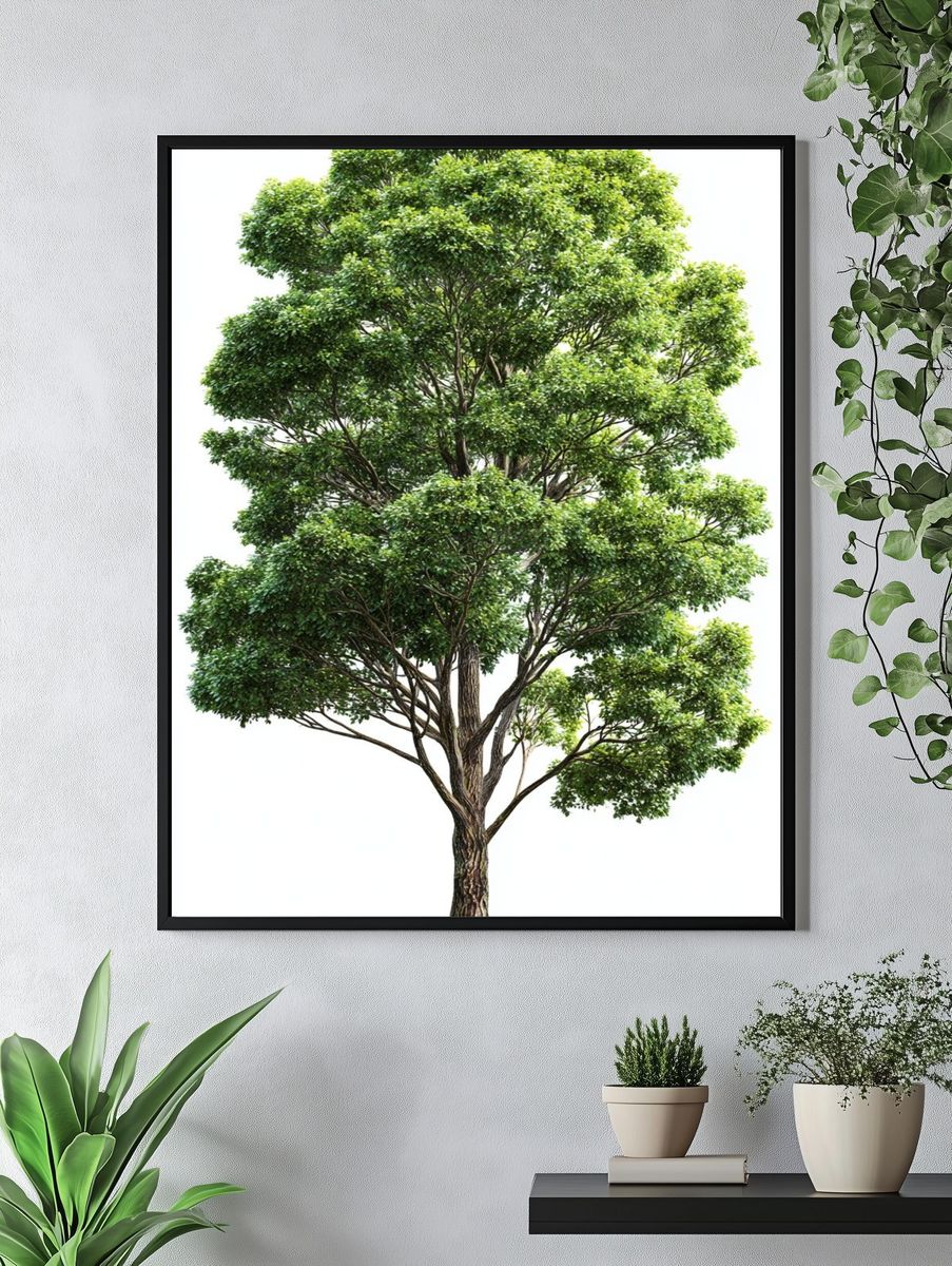 Lush Green Tree — Botanical Print. — room view 4