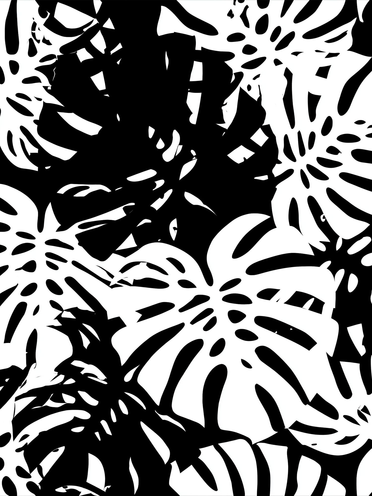 Monstera Leaf Pattern Print. poster detail