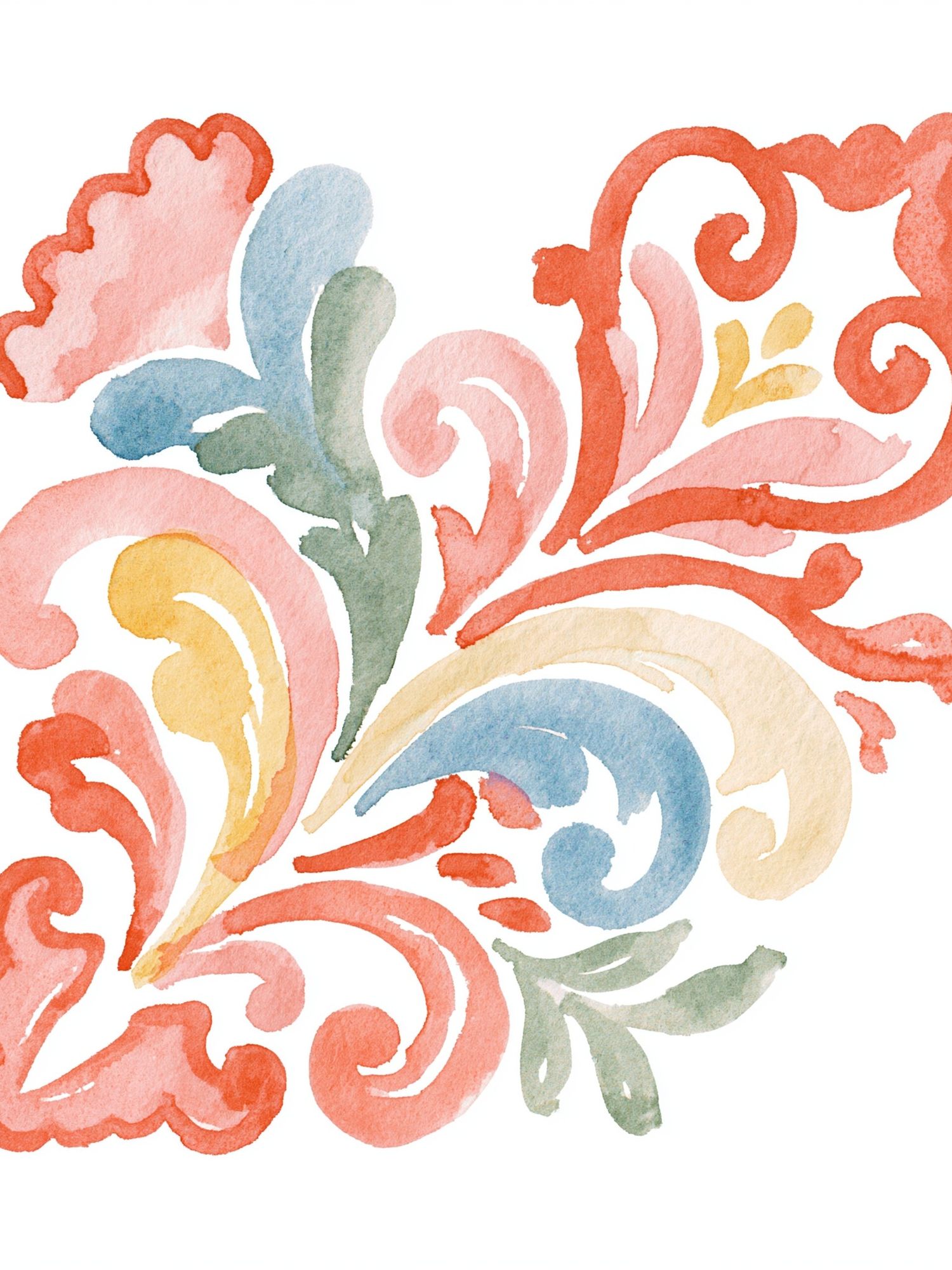 Pastel Floral Watercolor Print. poster — botanical art