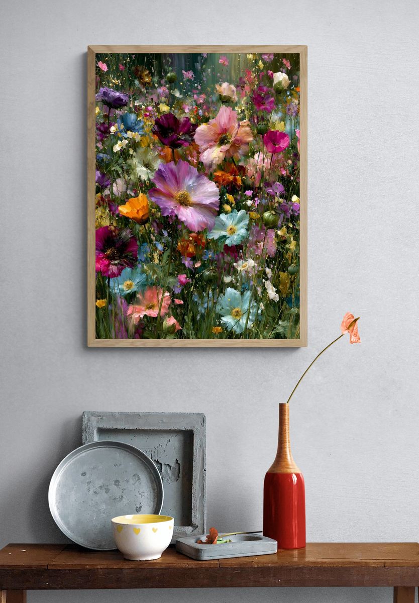 Wildflower Meadow Floral Print. — room view 3