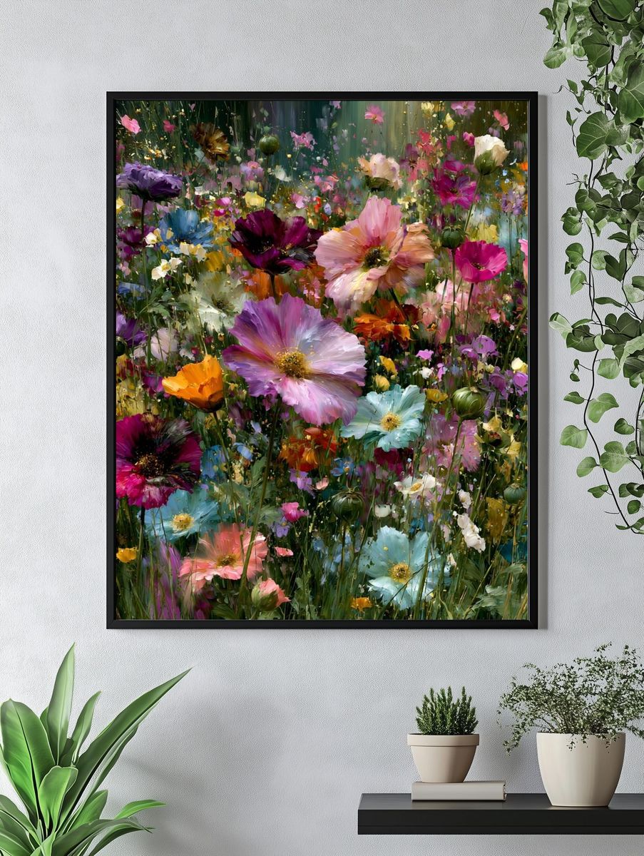 Wildflower Meadow Floral Print. — room view 4