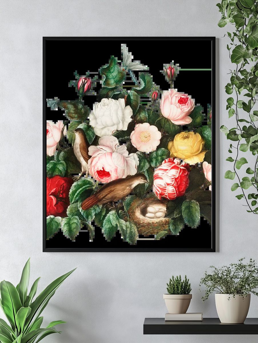 Wildflower Meadow Botanical Print. — room view 4