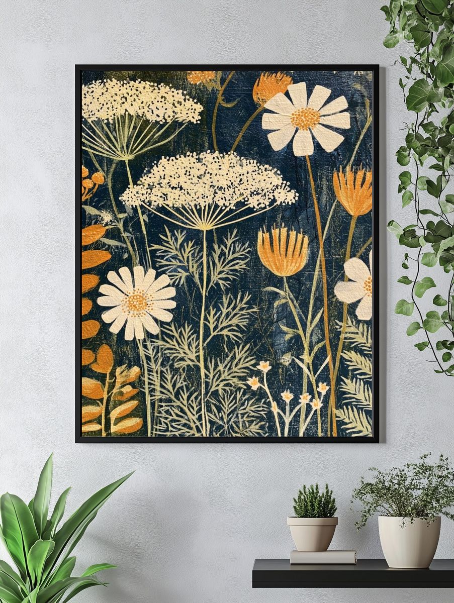 Wildflower Meadow Botanical Print. — room view 4