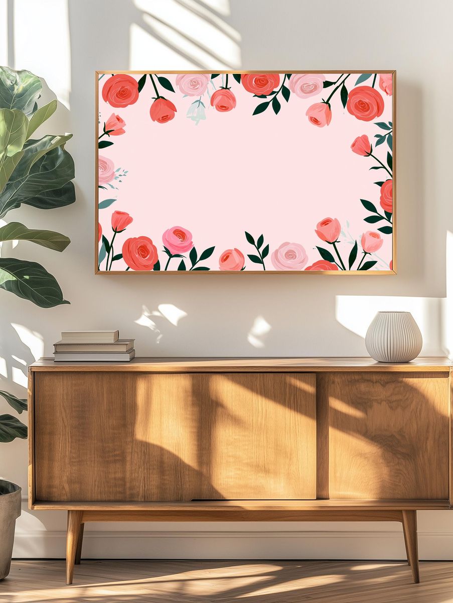 Floral Border Botanical Print. — room view 3