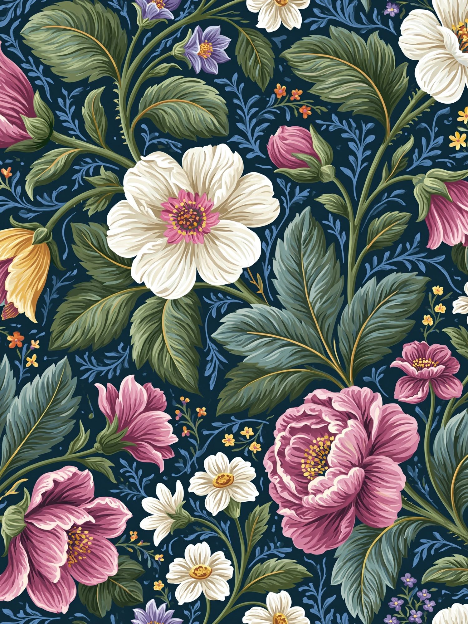 Floral Garden Pattern Poster. poster detail