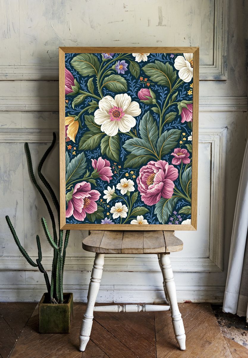 Floral Garden Pattern Poster. room preview