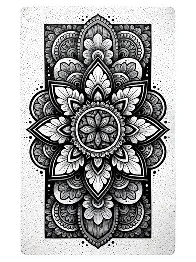 Mandala Floral Line Art Poster. poster
