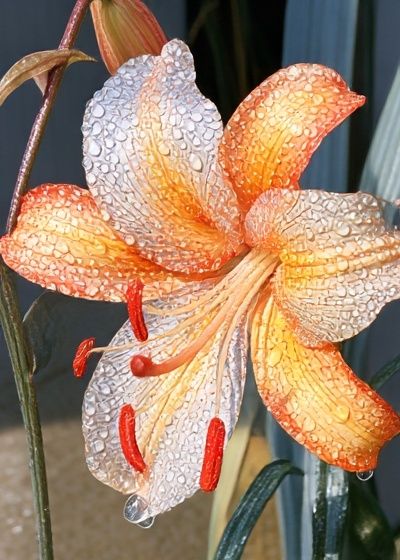 Orange Lily Botanical Print.