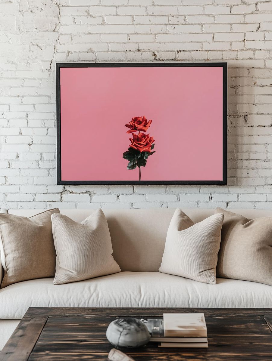 Beautiful red rose valentines day. room preview