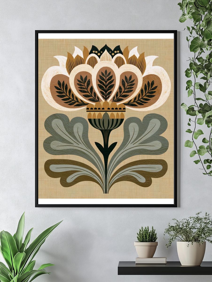 Botanical Folk Art Print. — room view 4