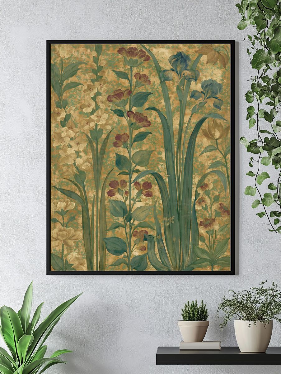 Botanical Floral Vintage Poster. — room view 4