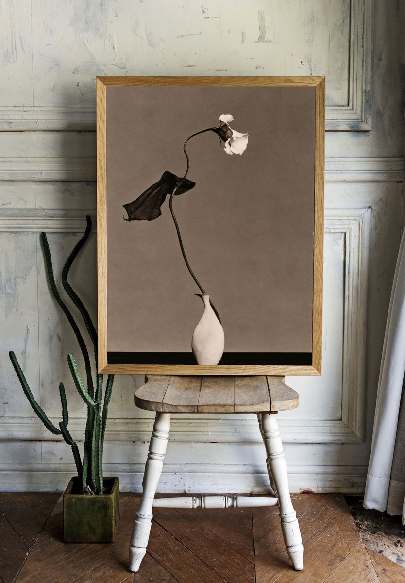 Hummingbirds and Lilies Botanical Print. — room view 1