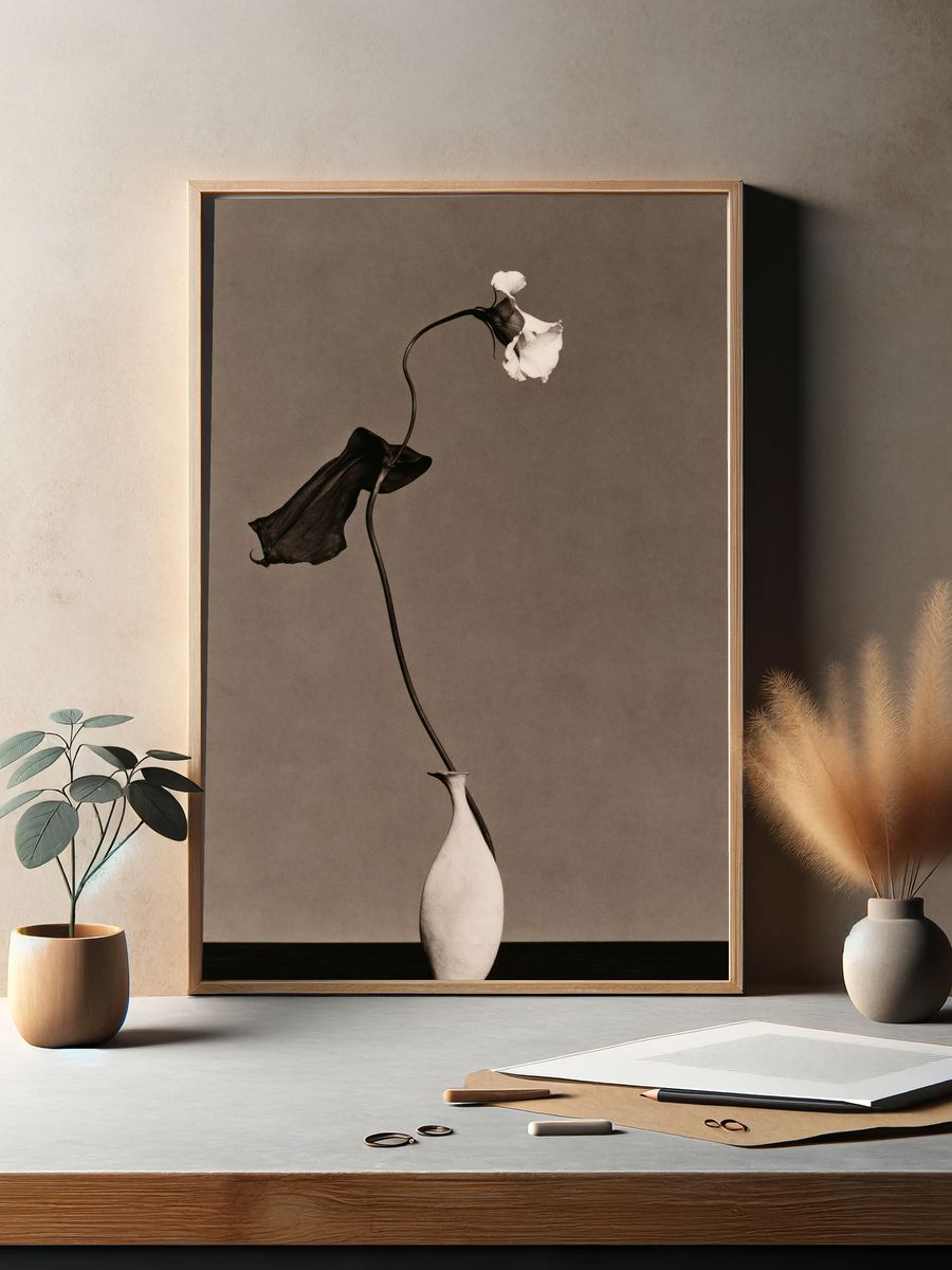 Hummingbirds and Lilies Botanical Print. — room view 2