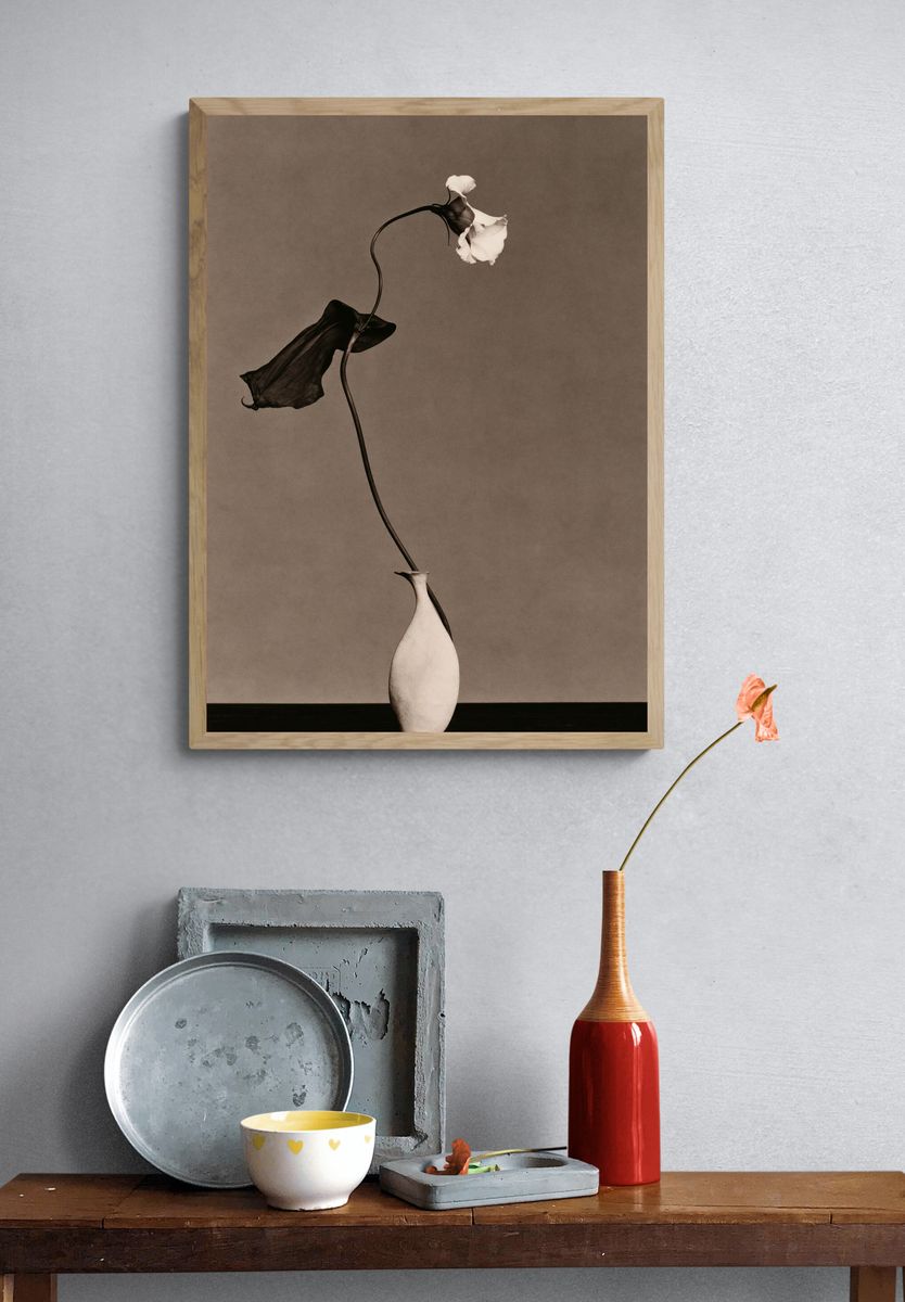 Hummingbirds and Lilies Botanical Print. — room view 3