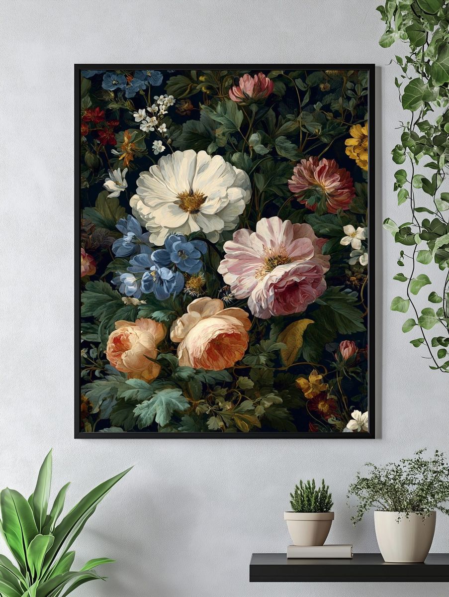 Botanical Floral Garden Print. — room view 4