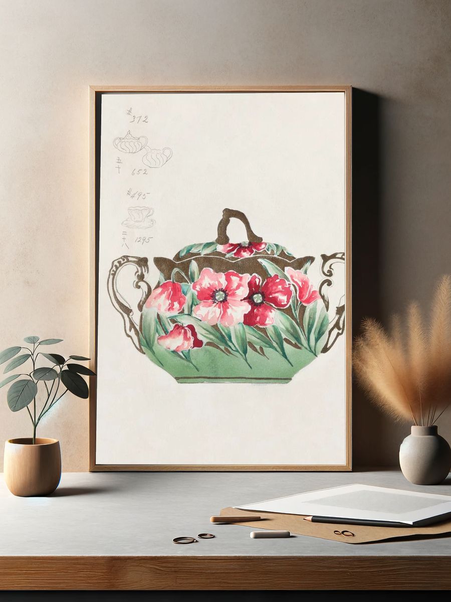 Design Sugar Bowl (1880-1910) painting. — room view 2