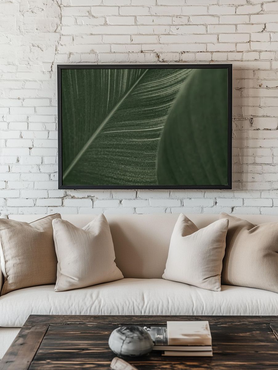 Close green Cigar flower leaves. — room view 1