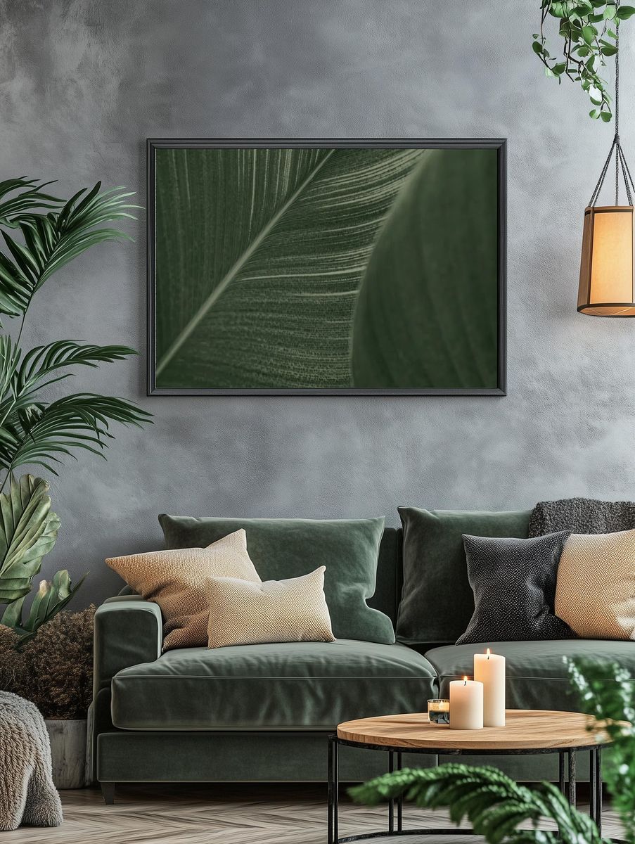 Close green Cigar flower leaves. — room view 4