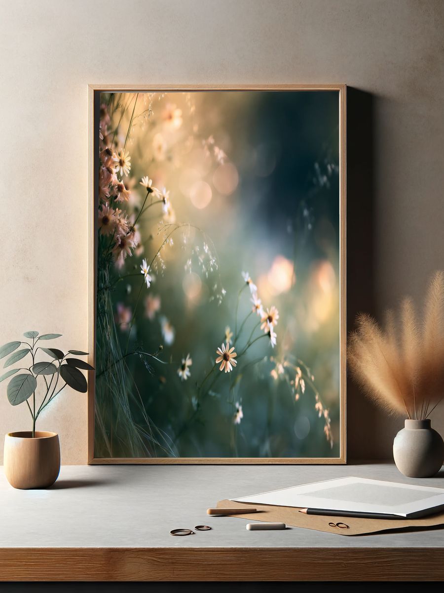 Dreamy Wildflower Meadow Print. — room view 2